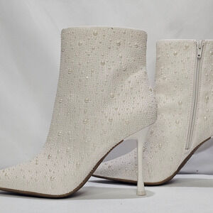 International Concepts  Rakima Embellished  Dress Booties Size 11 Pearl NWT
